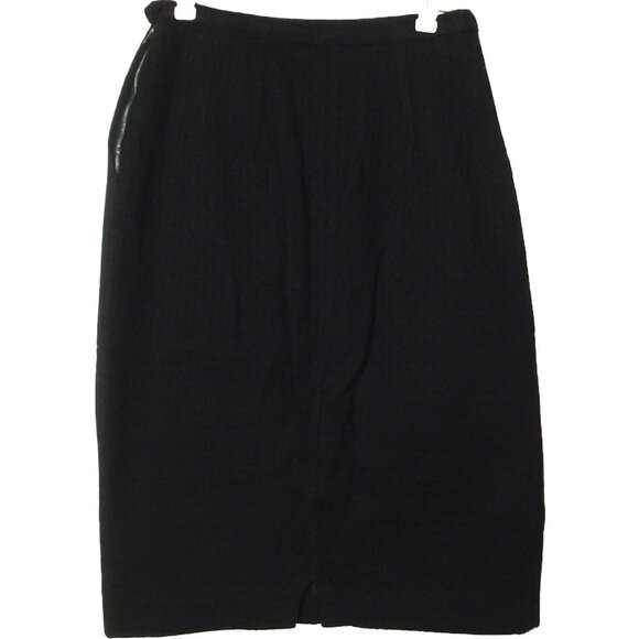 Vintage 60s Union-Made Wiggle Pencil Skirt Lady-S(4) Tweed Wool Metal Side-Zip - Picture 7 of 7